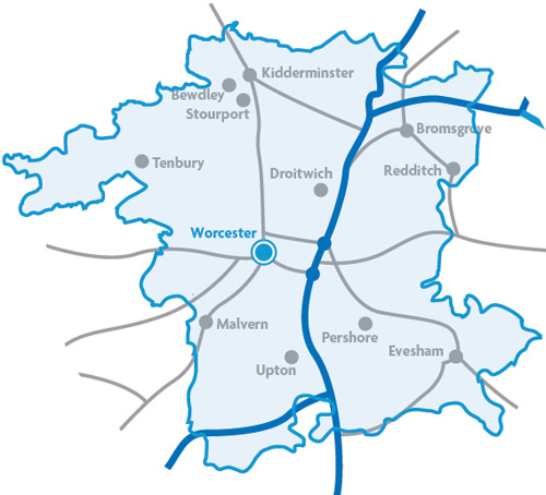 map of areas included within the county Connecta scheme