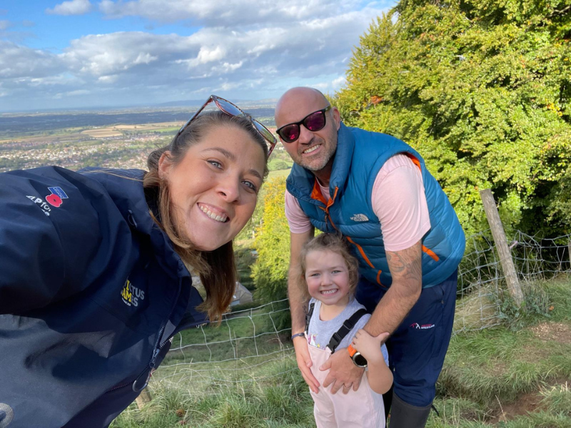 Blog - Huw Griffiths with his partner Emily Griffiths and their daughter Florence