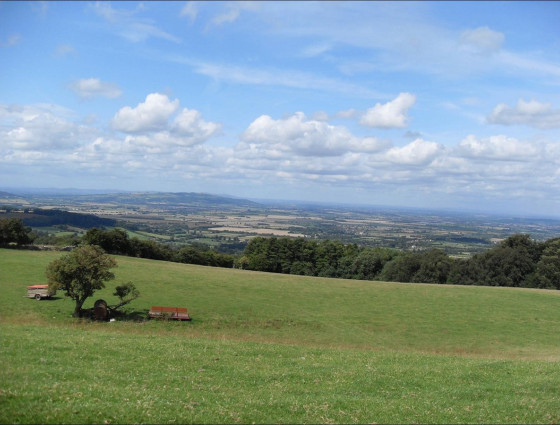 Worcestershire landscape of green fields