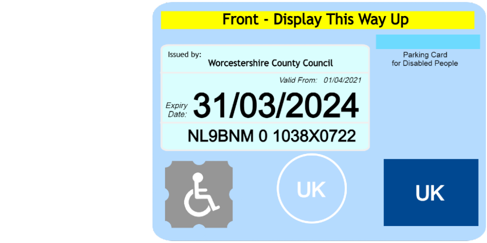 example of a Blue Badge document