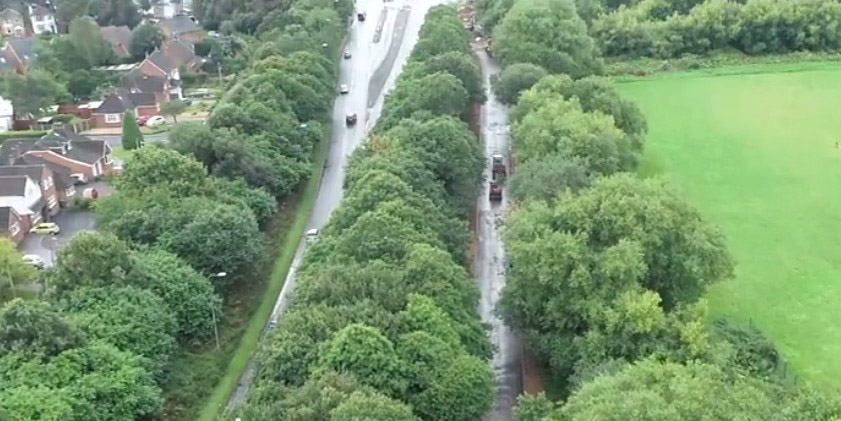 section of the A38 being improved under scheme 2a