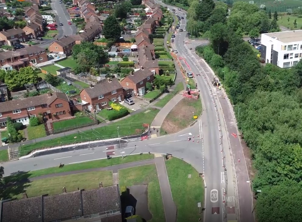 image of the Widened footway new Toucan upgraded parking bays