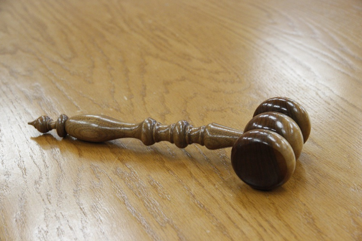 close up of a wooden gavel
