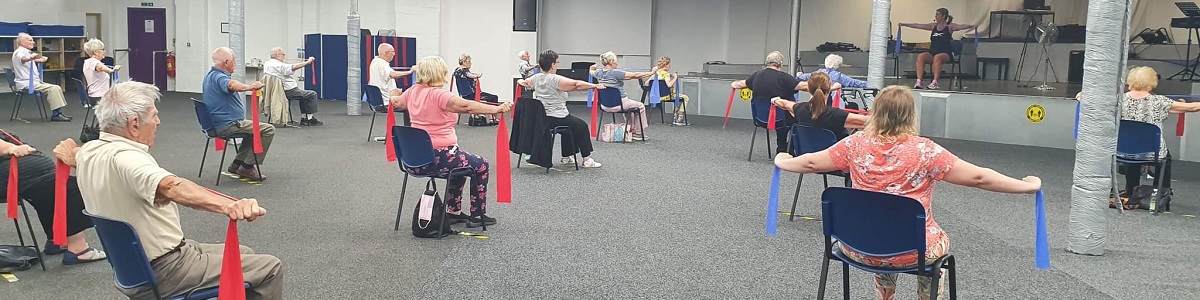 Resistance bands exercise class