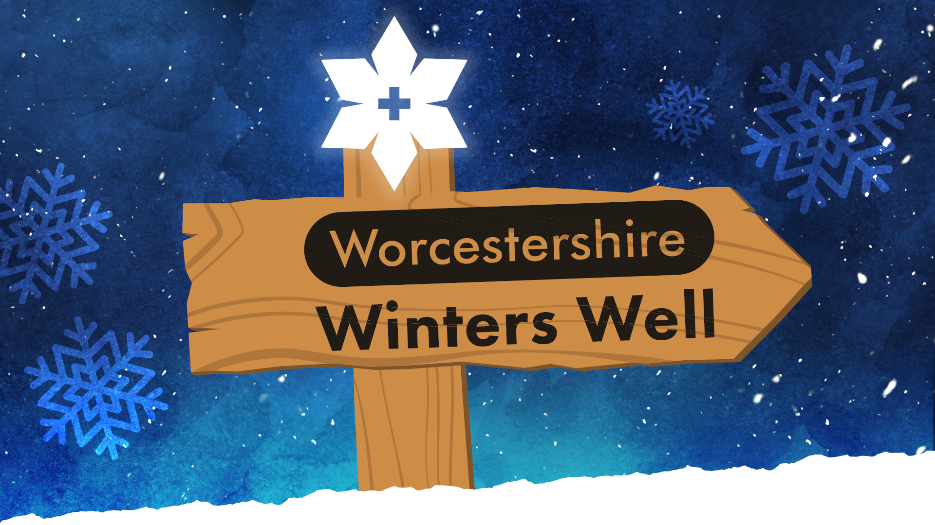 Worcestershire Winters Well Sign Post