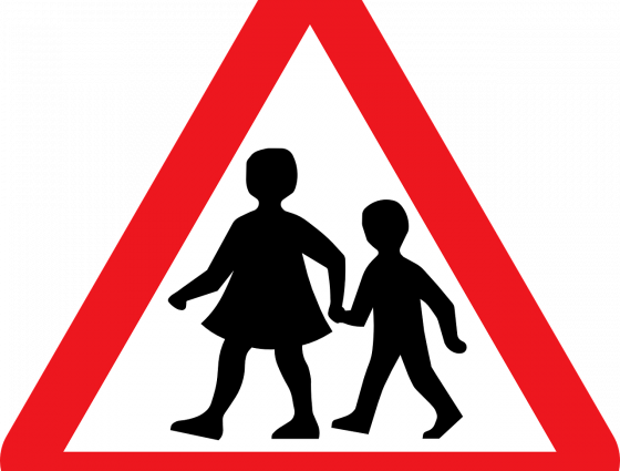 school crossing highways sign