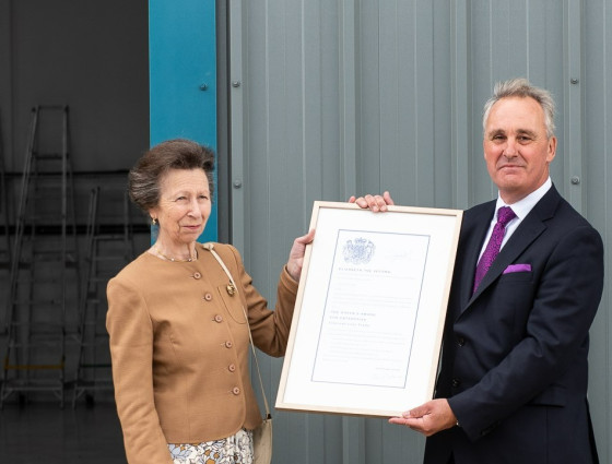 Receiving the Queen's Award for Enterprise