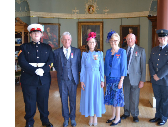 British Empire Medal recipients with Lord-Lieutenant of Worcestershire