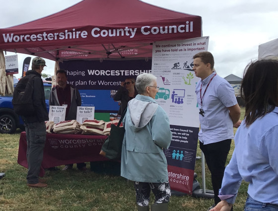 Staff talk to residents on the WCC stand at Hanbury Roadshow