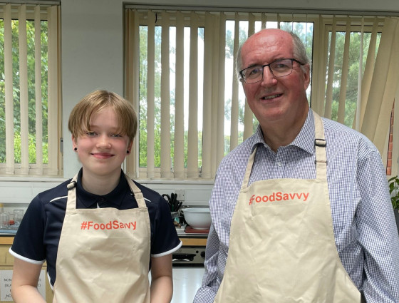 Alex Easthough with Councillor Richard Morris