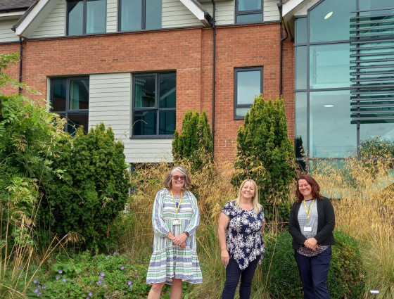 Councillors stand outside the new preparation for adulthood centre at Pershore College
