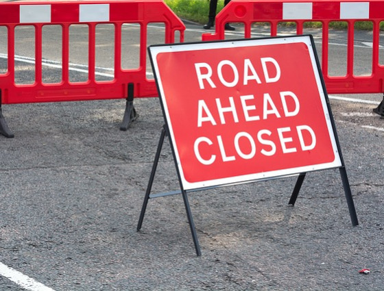 road closed sign