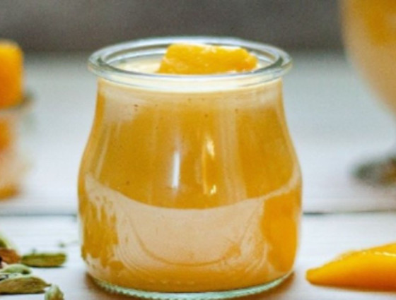 Jar with smoothie