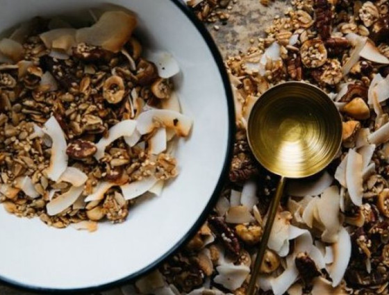 Bowl of granola, nuts & seeds