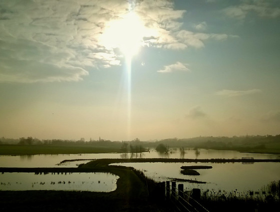 Sunset view of Retreat Farm Quarry