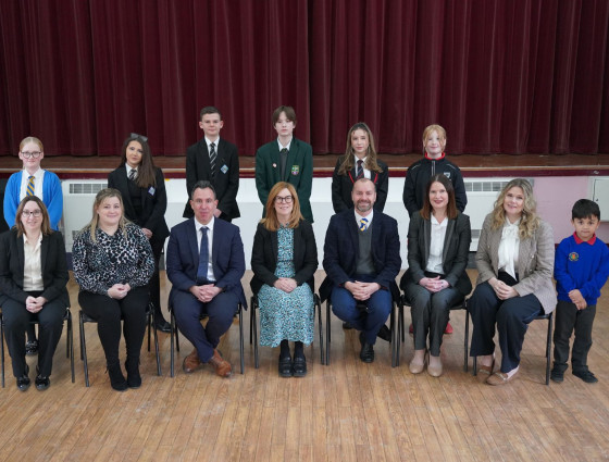 Pupils and staff from some of the schools involved in the Redditch Re-engaged Project.