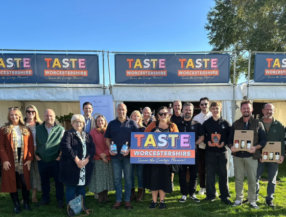Line of people involved in Taste Worcestershire at the Three Counties Show
