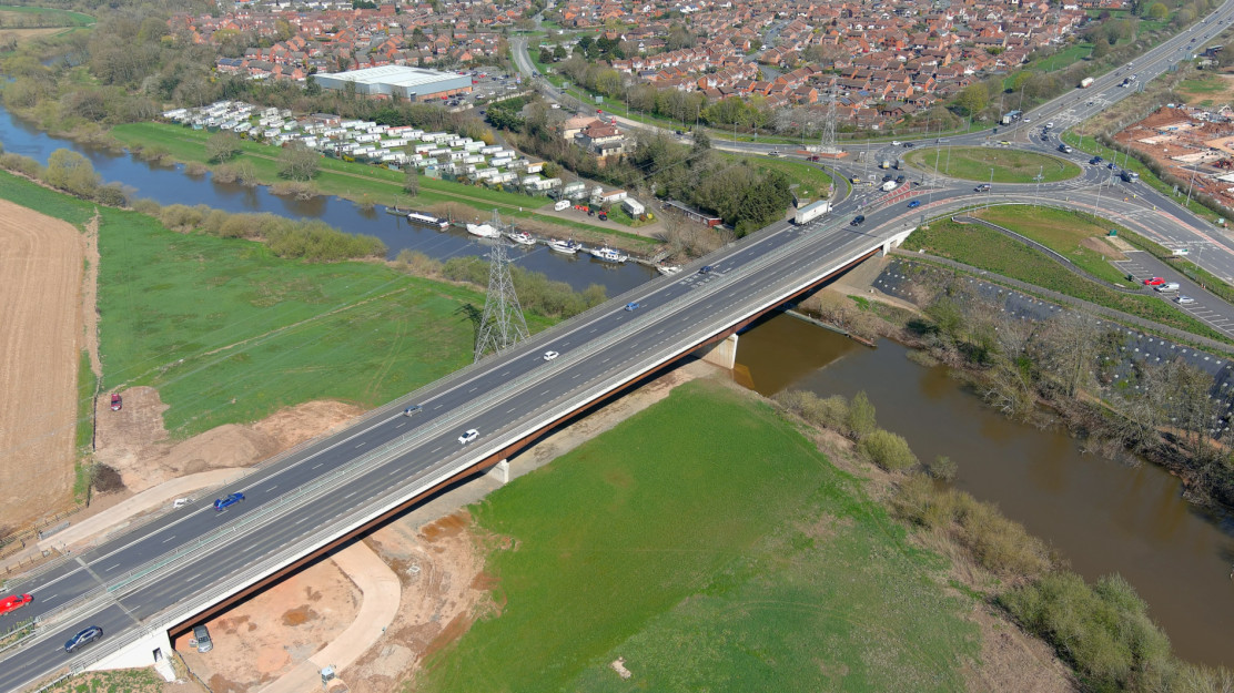 Aerial view of Carrington Bridge