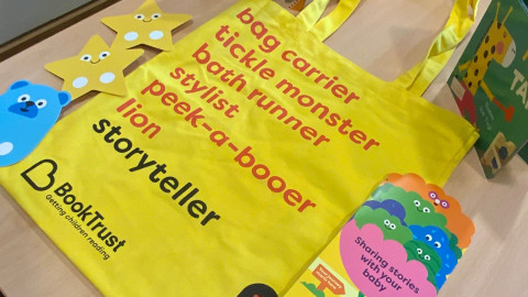 yellow book bag