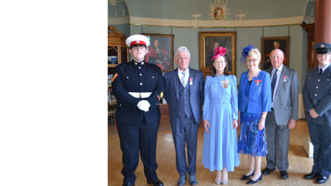 British Empire Medal recipients with Lord-Lieutenant of Worcestershire