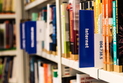 Books on shelves