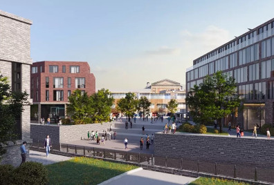 Artist impression of Shrub Hill Quarter in Worcester