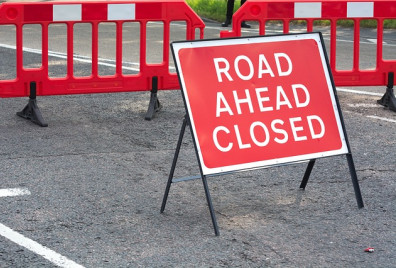 road closed sign