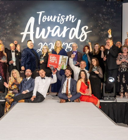 Winners on stage at the Visit Worcestershire Tourism Awards.