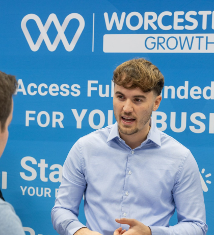 Worcestershire Growth Hub employee offering event support