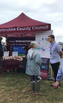 Staff talk to residents on the WCC stand at Hanbury Roadshow