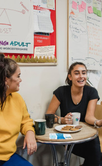 People chatting at a Young Adult Learning course