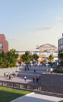 Artist impression of Shrub Hill Quarter in Worcester