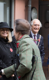 Princess Anne meets county dignitaries including the Chairman of WCC and Chairman of MHDC